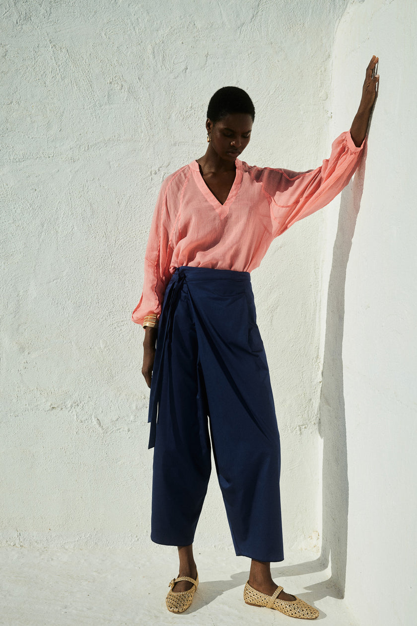 Long Sleeve Sheer Blouse