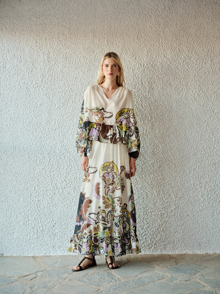 Long Cotton Skirt 