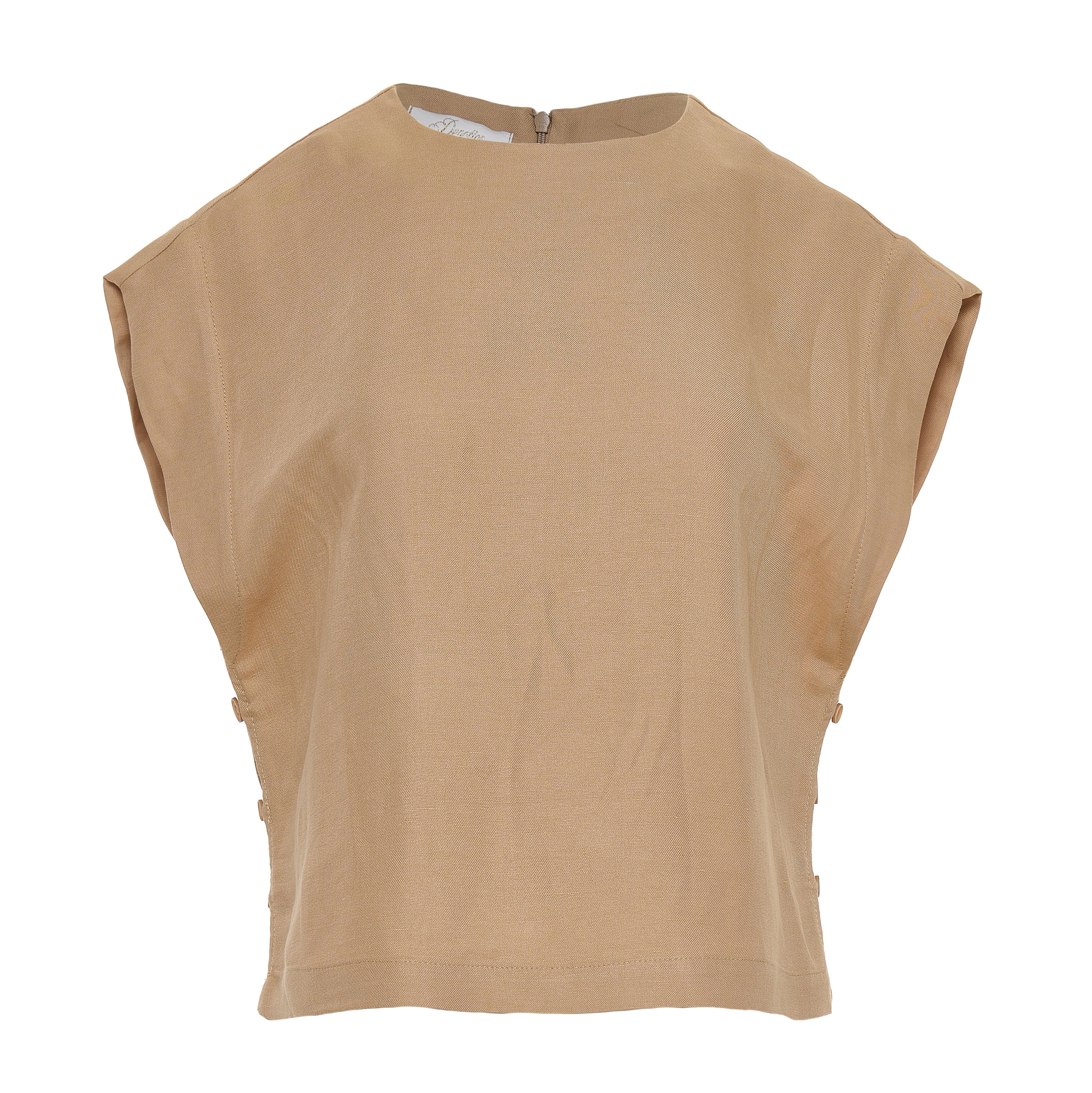 Short Linen Blouse 