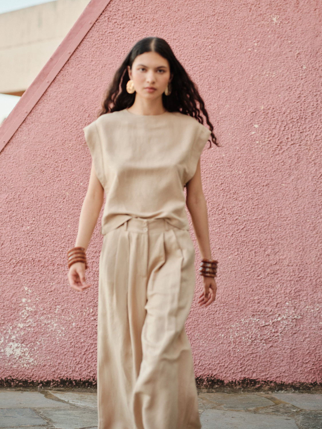 Short Linen Blouse 