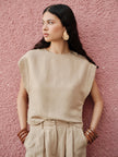 Pleated Linen Pants 