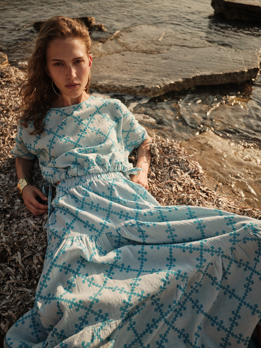 Cotton Skirt Jacquard 
