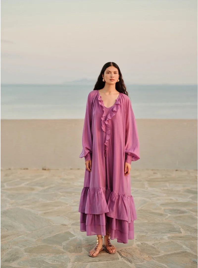 Long Ruffle Dress 