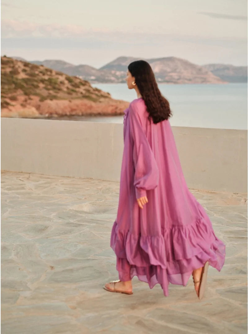 Long Ruffle Dress 