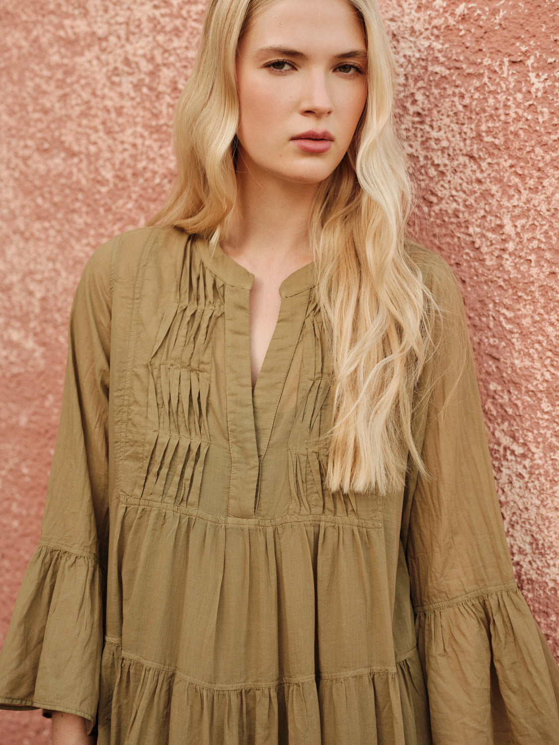 Long Sleeve Long Cotton Dress
