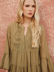 Long Sleeve Long Cotton Dress
