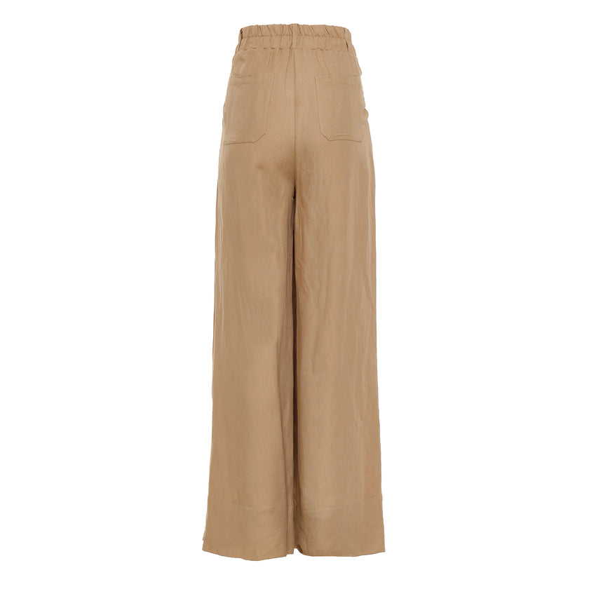 Pleated Linen Pants 
