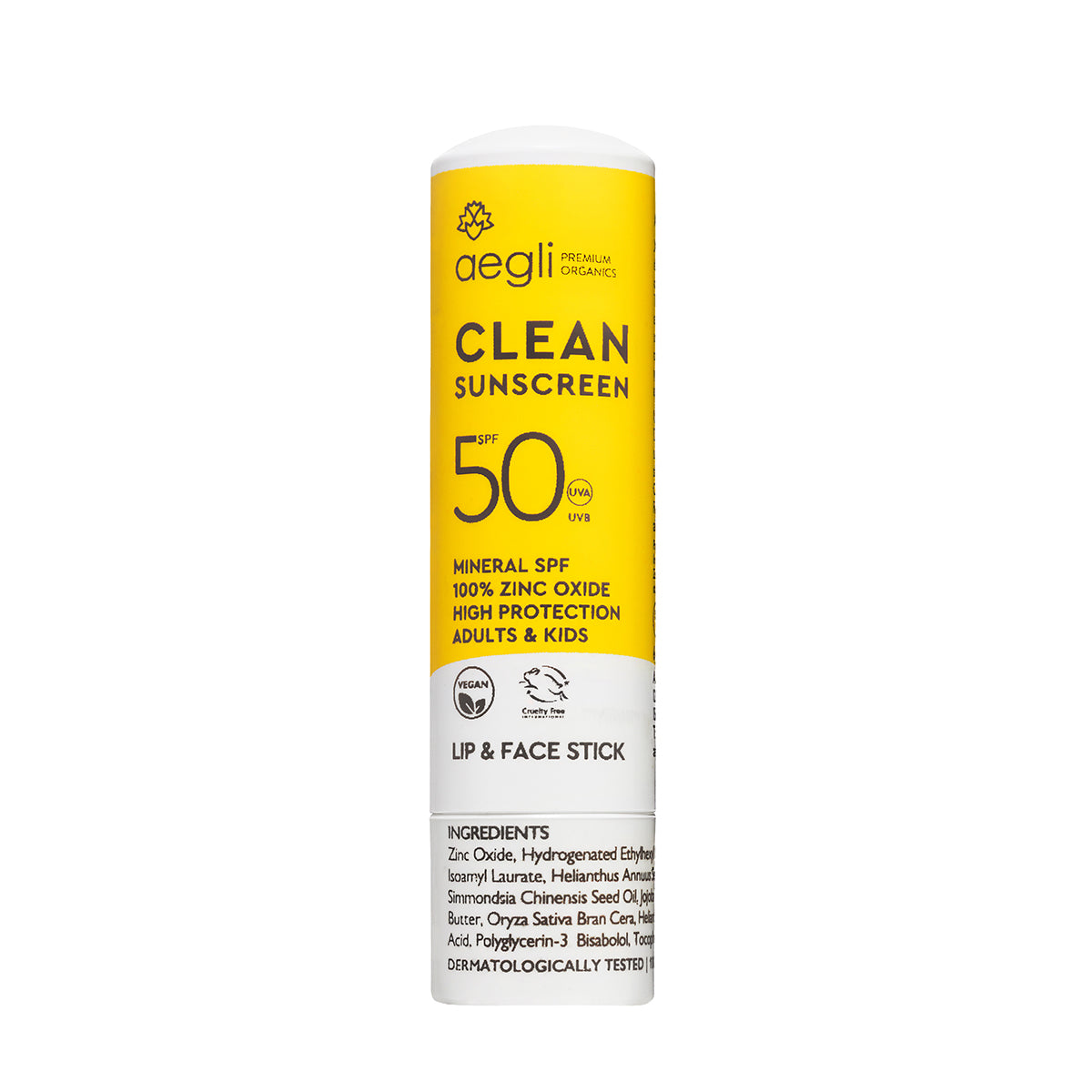 Clean Sunscreen Lip & Face Sunscreen Stick SPF50