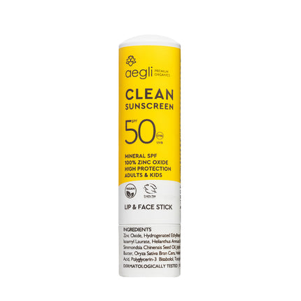 Clean Sunscreen Lip & Face Sunscreen Stick SPF50