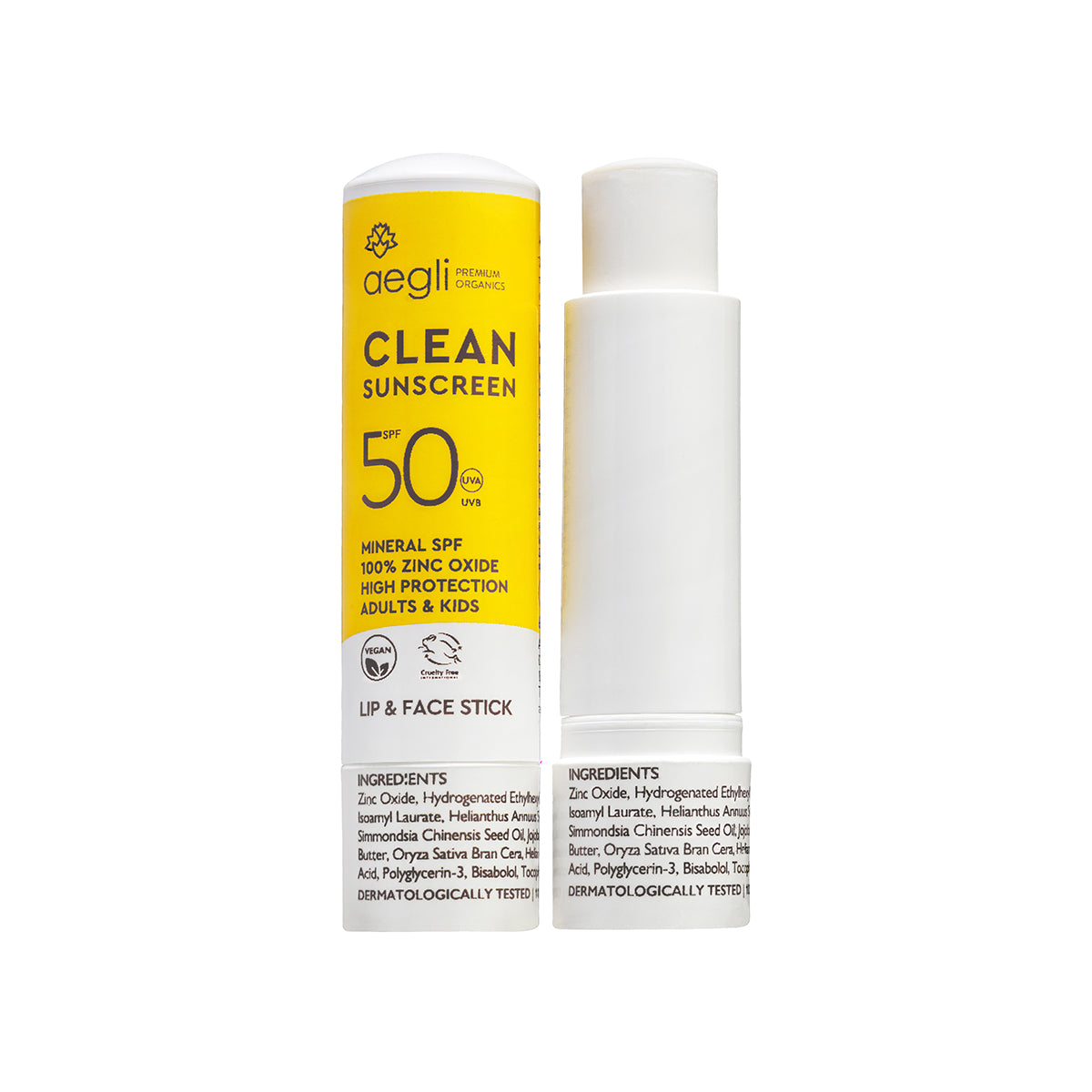 Clean Sunscreen Lip & Face Sunscreen Stick SPF50
