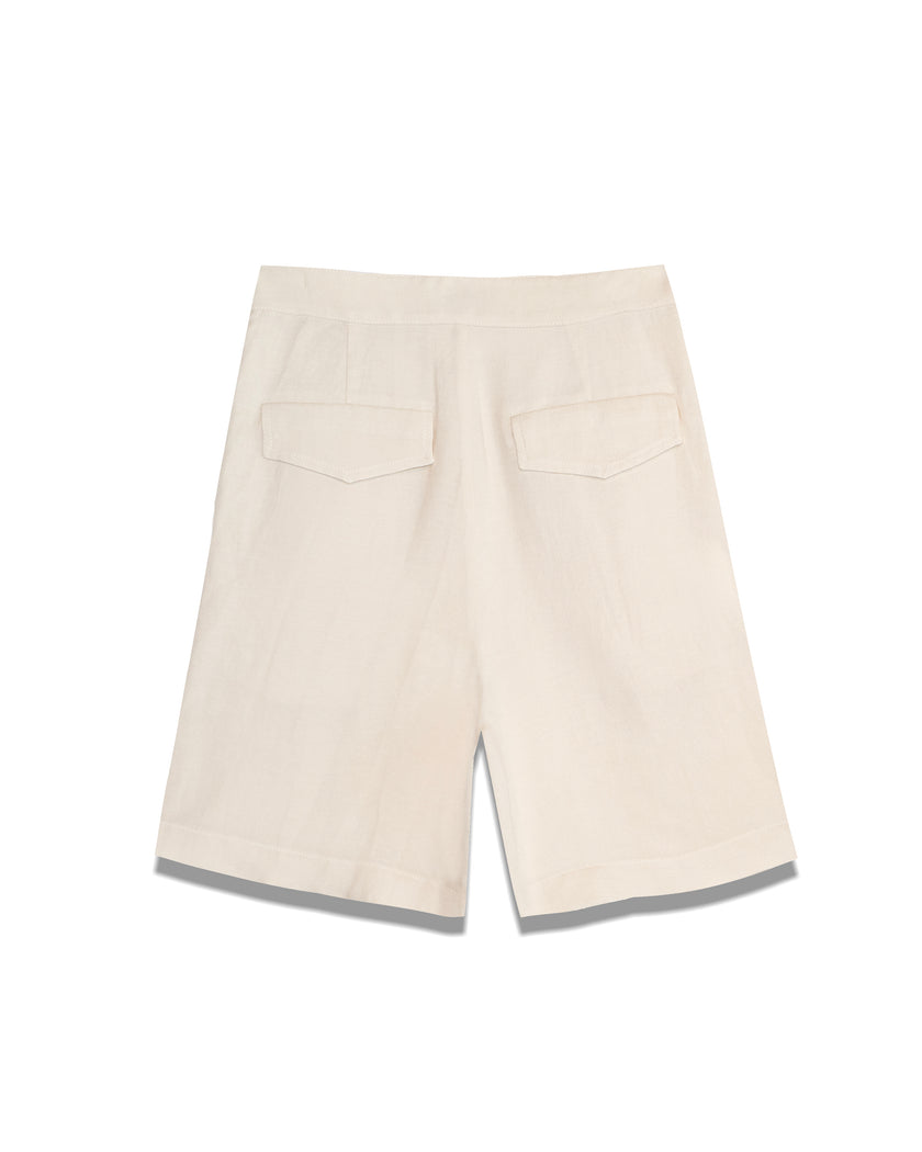 Bermuda Short with Pleats & Pocket
