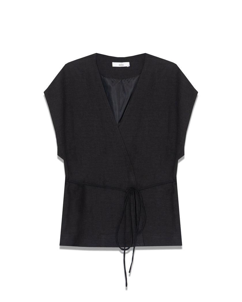 Wrap Vest with String Belt