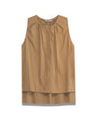 Sleeveless Shirt with Gatherings