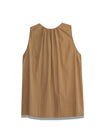 Sleeveless Shirt with Gatherings