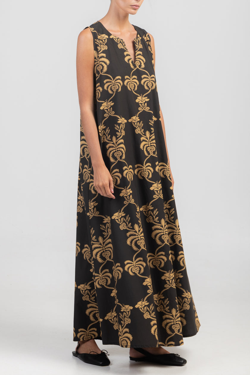 Black/Gold Long Dress