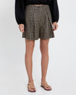 Long Cross Shorts with Pleats