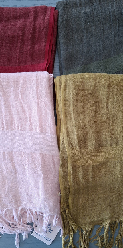 Linen Scarf BURNT HENNA