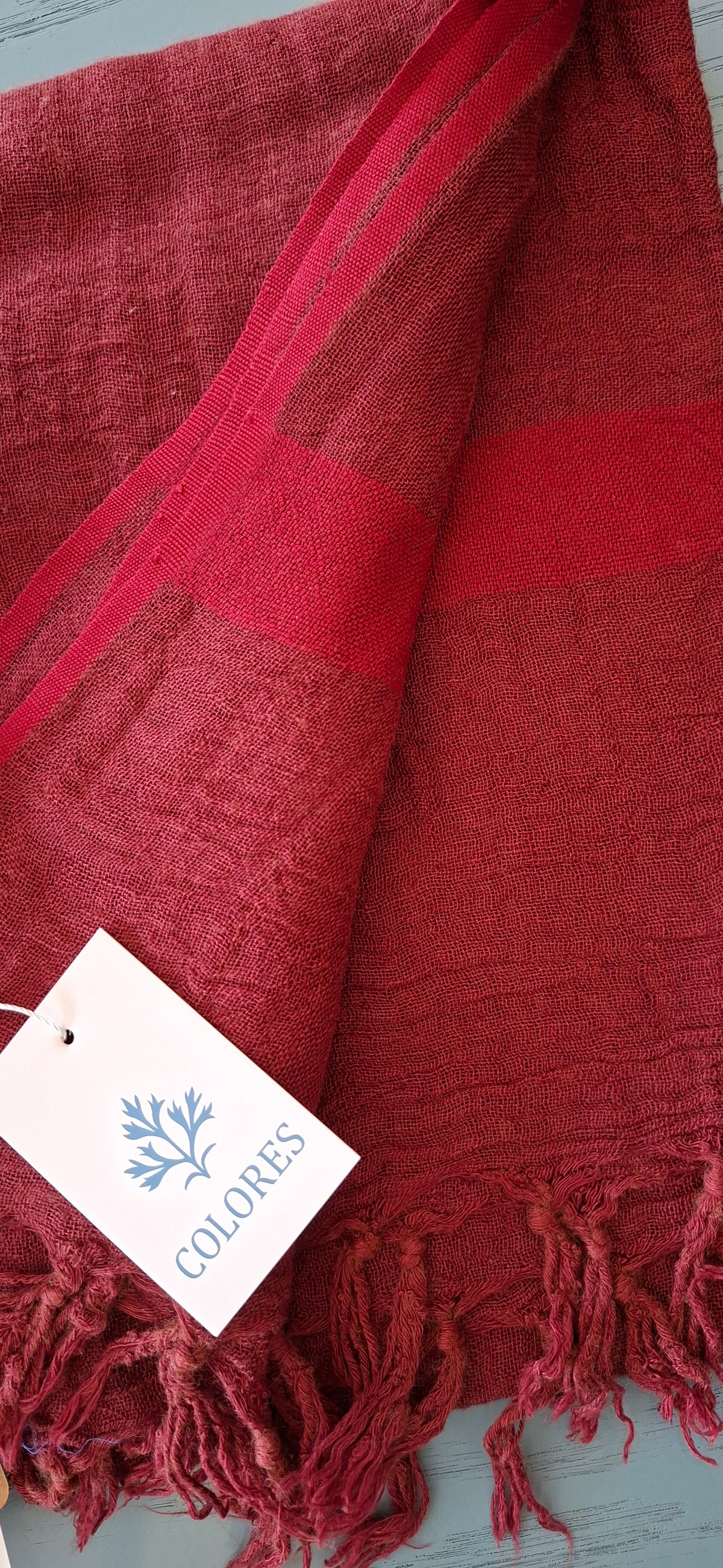 Linen Scarf BURNT HENNA