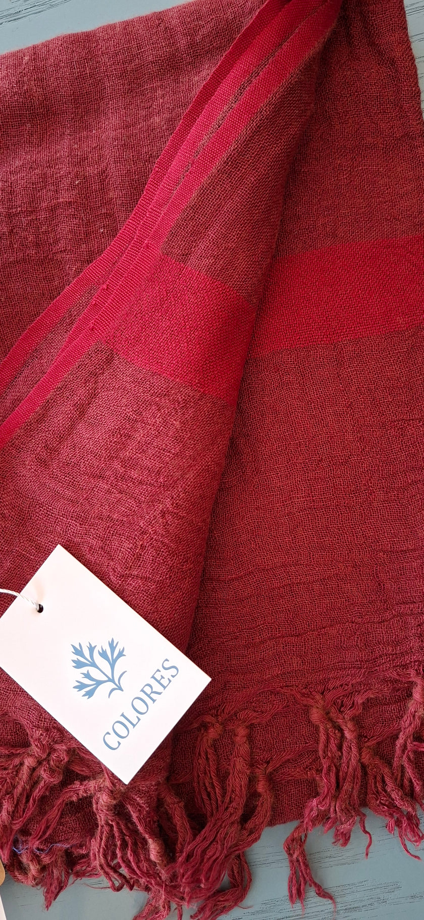 Linen Scarf BURNT HENNA