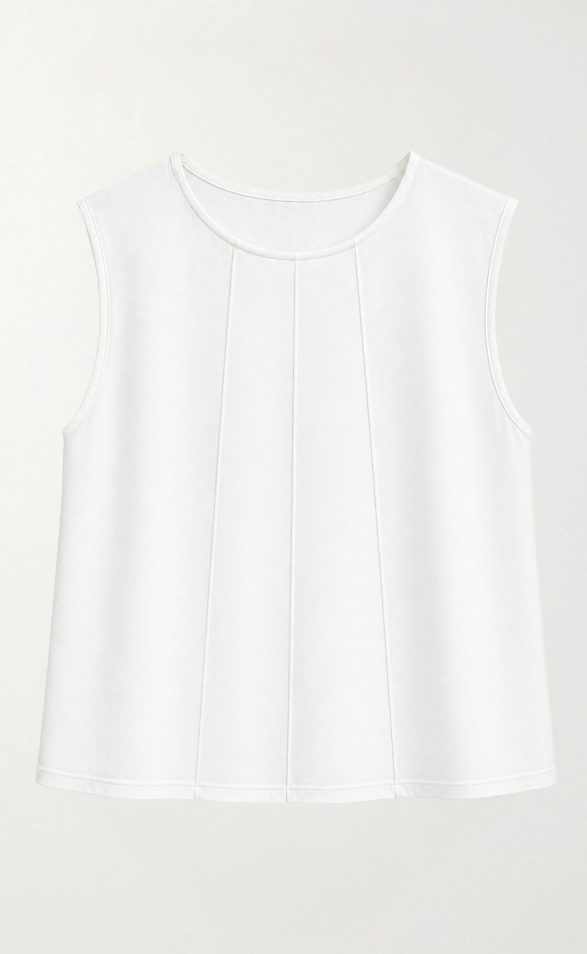Sleeveless Top with Seams