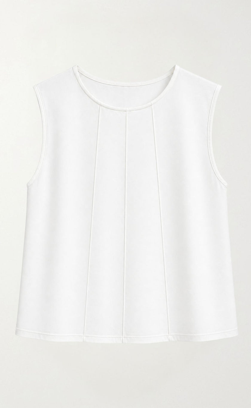Sleeveless Top with Seams