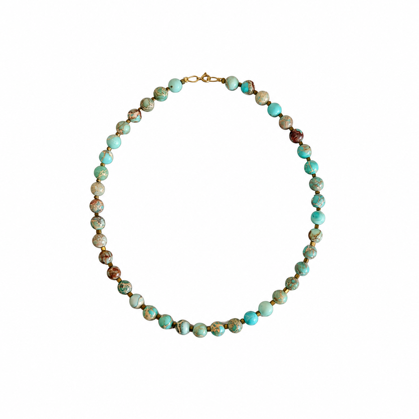 Chrysoprase-Hematite Necklace