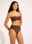 Seafolly Collective High Waist Bikini, Twist Bandeau Bikini TOP