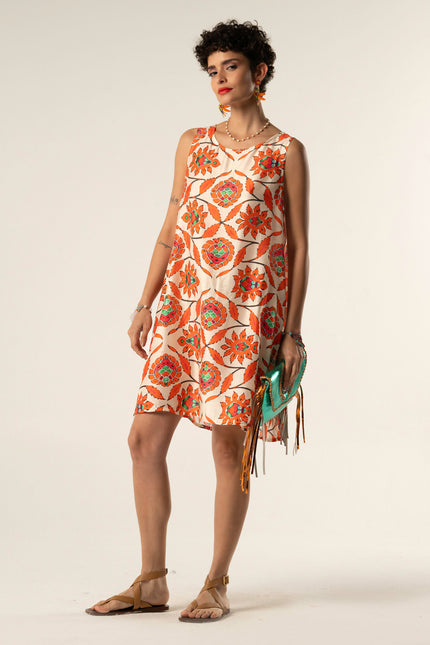 Short Silk Blend Dress