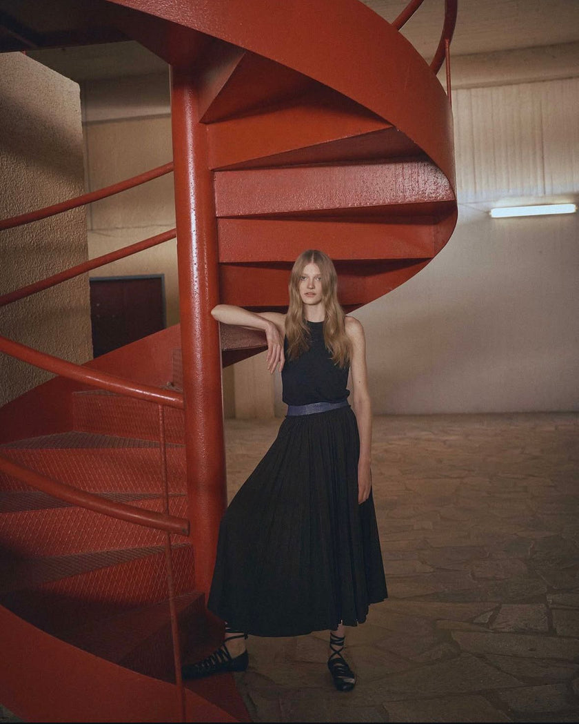 Black Pleated Skirt