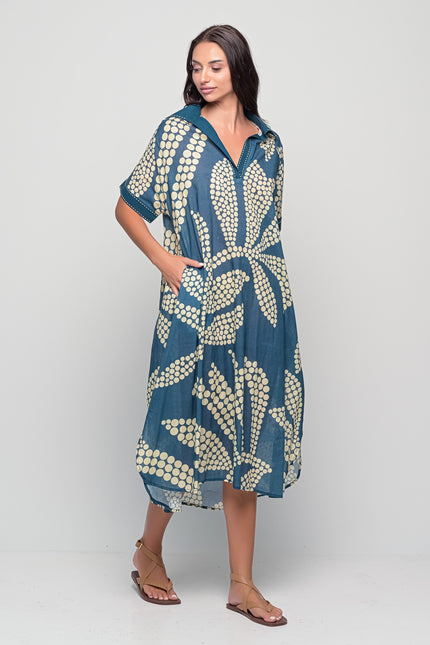 Midi Dress with Colar