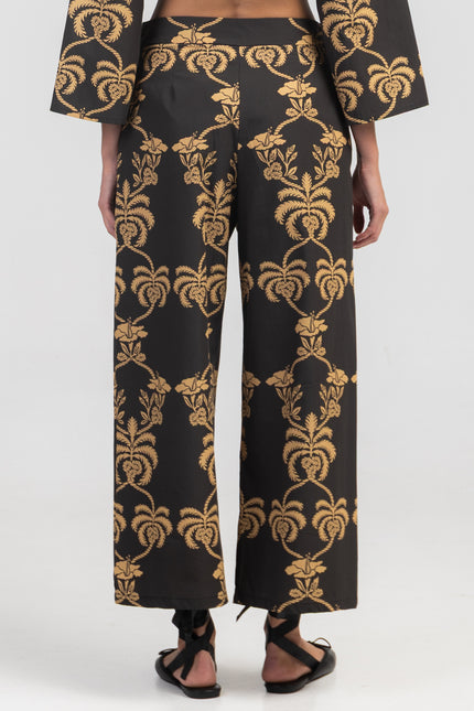 Black/Gold Capri Pants