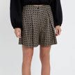 Long Cross Shorts with Pleats in cotton by Greek Archaic Kori, product view