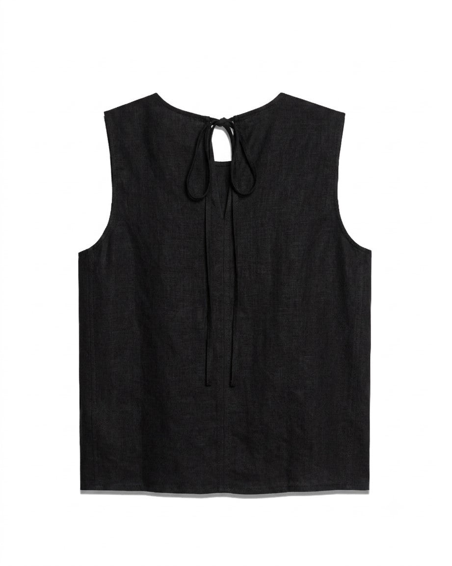 Sleeveless Top With Back Ties