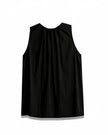 Sleeveless Shirt with Gatherings