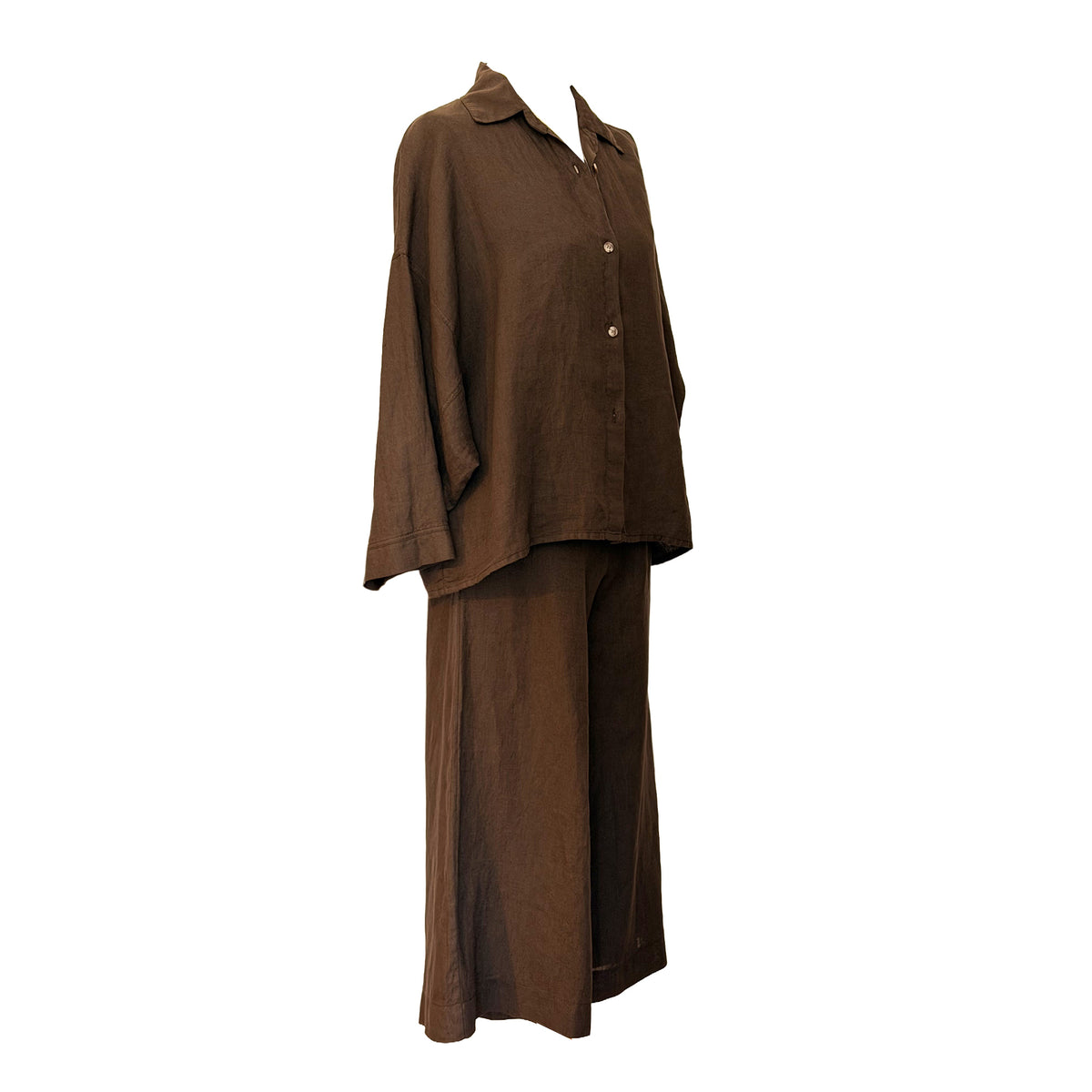 Wide Leg Linen Pants with Drawstring