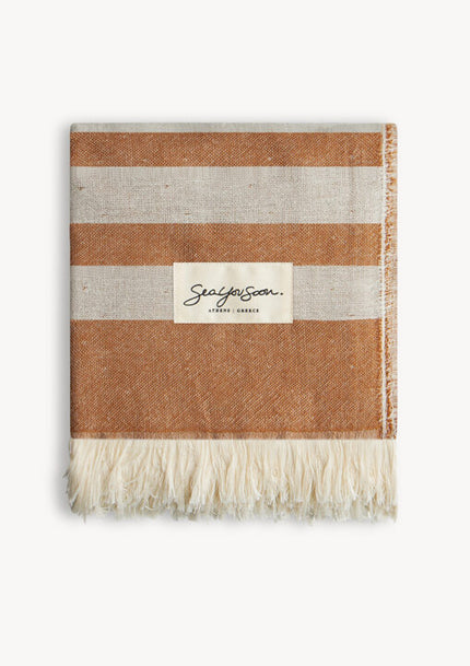 Baia Linen Towel – Bronze Brown