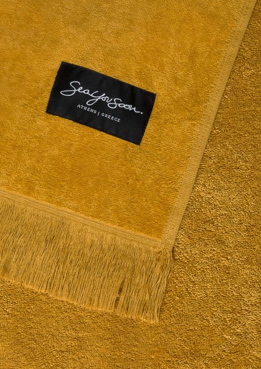 Belle Ile Beach Towel – Mustard