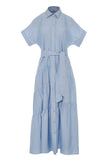 Cotton Popline Short Sleeve Dress 