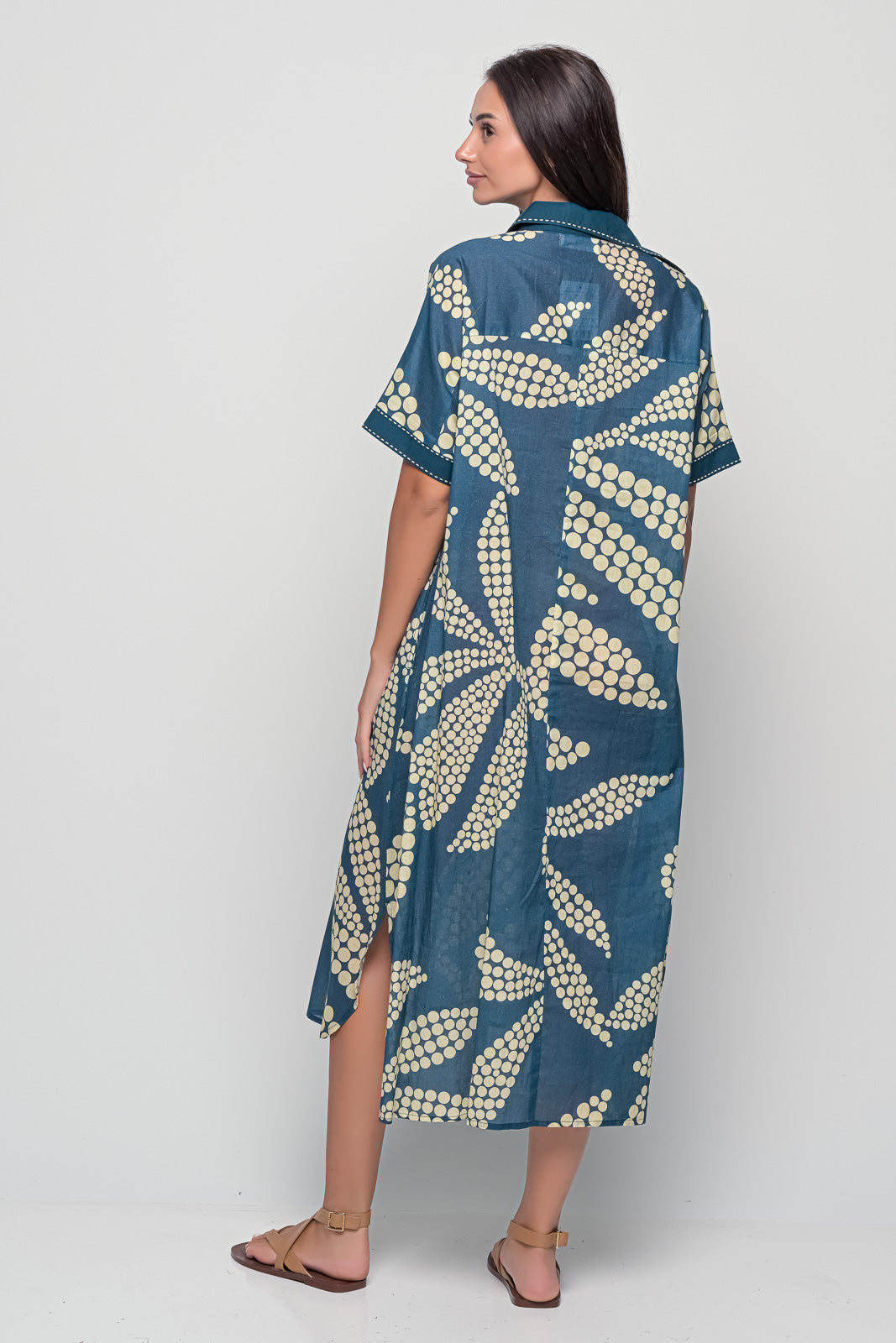 Midi Dress with Colar