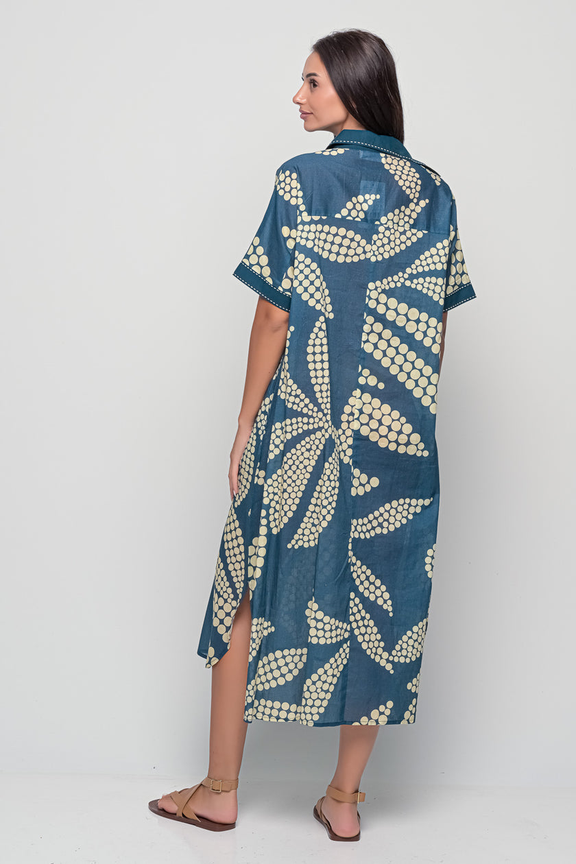 Midi Dress with Colar