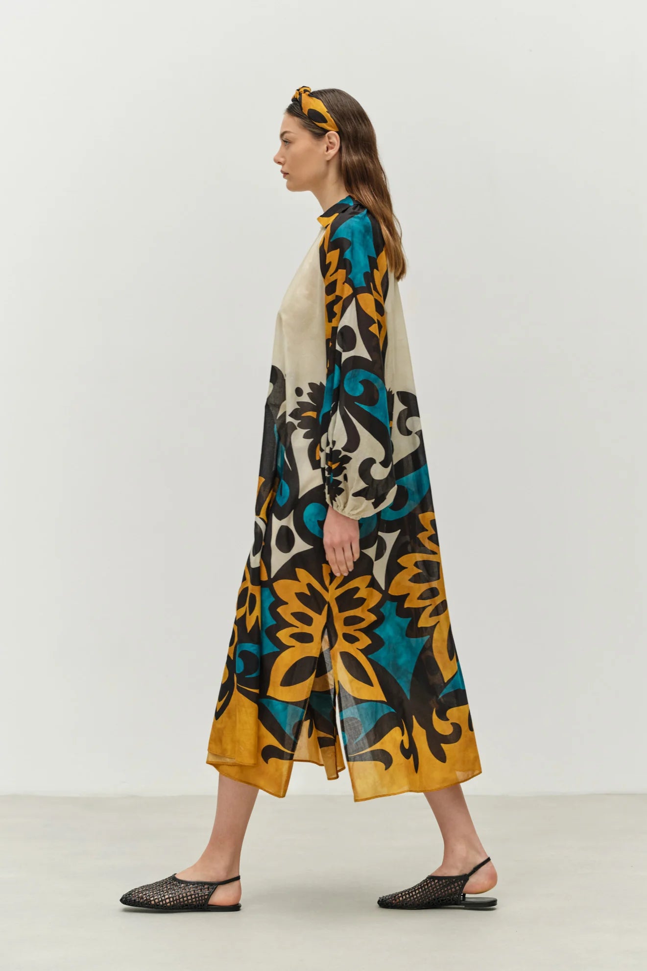 Long Sleeve Cotton Dress 