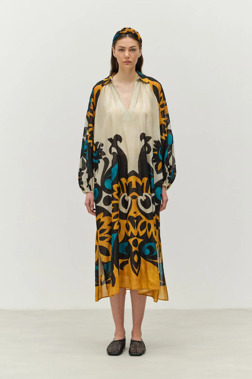 Long Sleeve Cotton Dress 