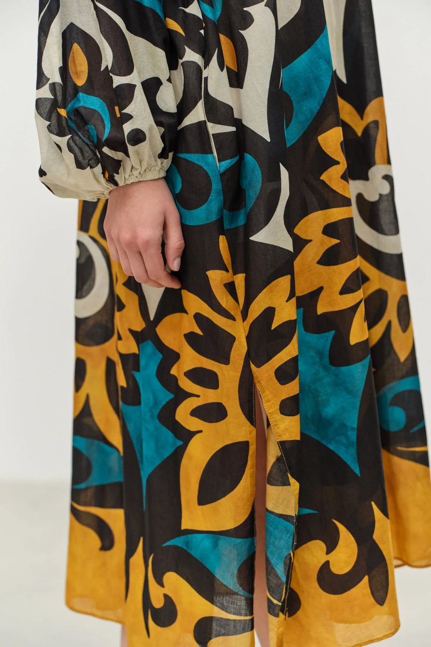 Long Sleeve Cotton Dress 