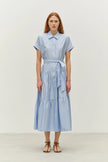 Cotton Popline Short Sleeve Dress 