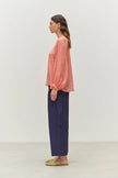 Long Sleeve Sheer Blouse in ramie blend by Devotion Twins, additional product view