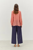 Long Sleeve Sheer Blouse in ramie blend by Devotion Twins, additional product view