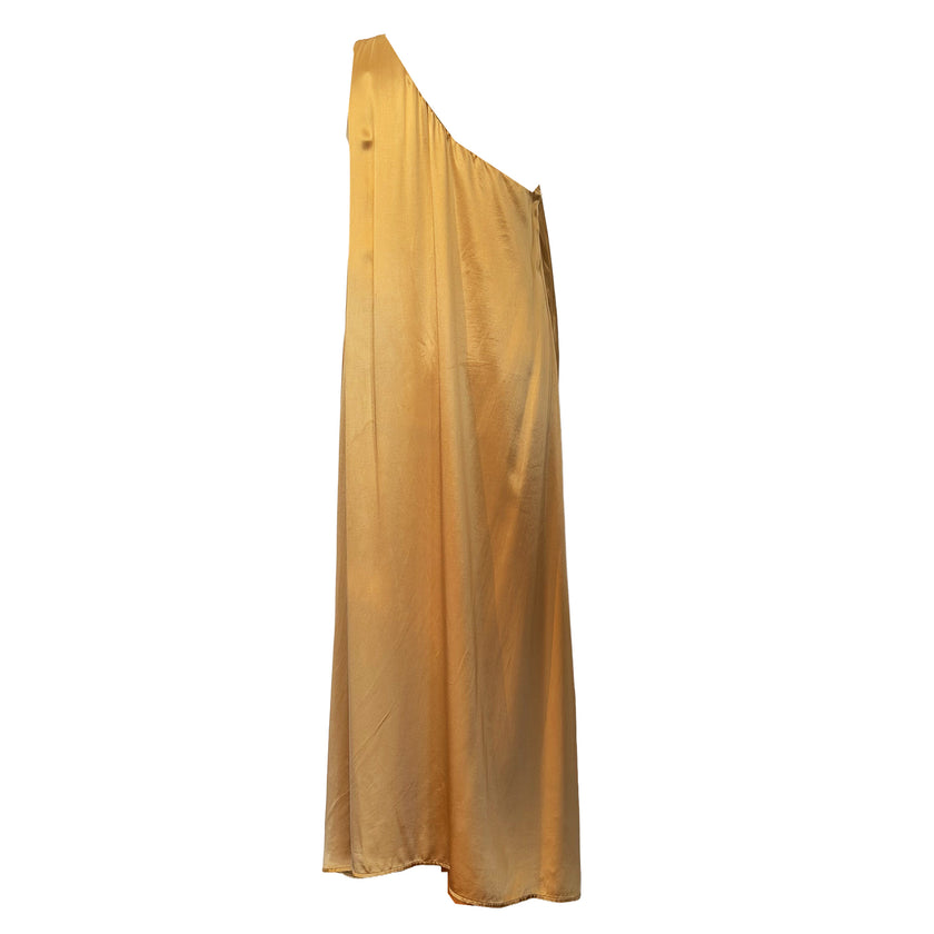 Long One-Shoulder Viscose Dress