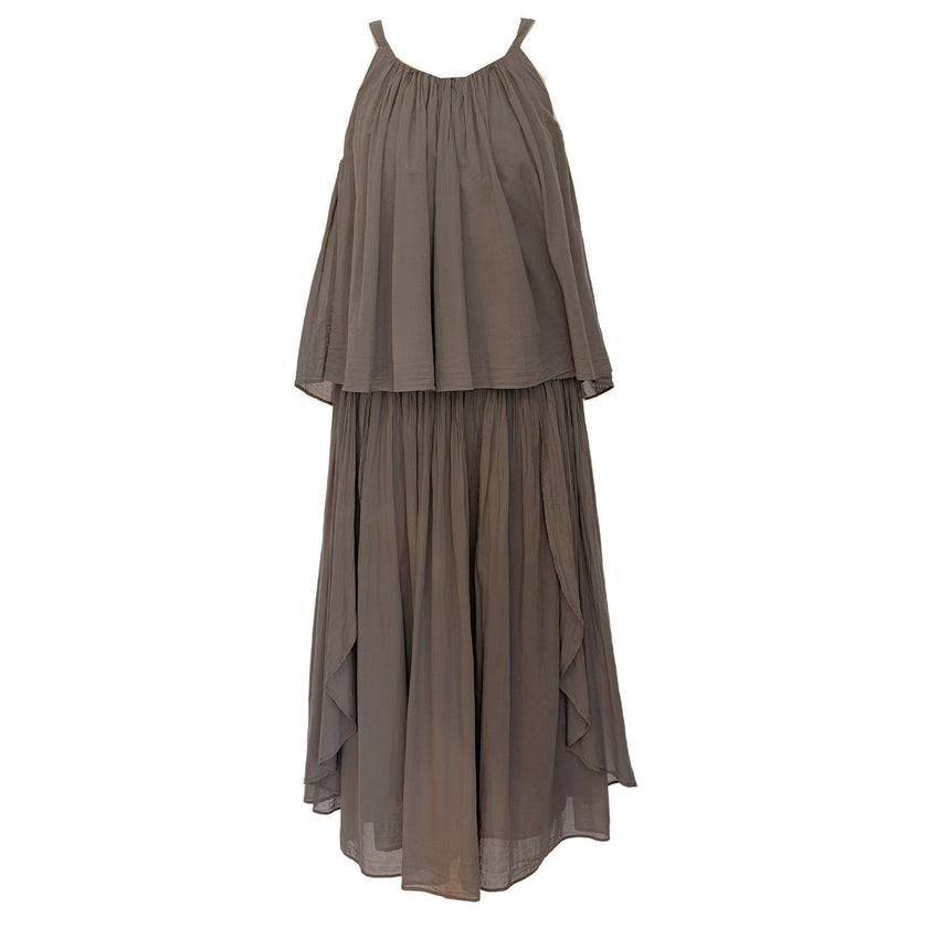 Sleeveless Top with Pleats