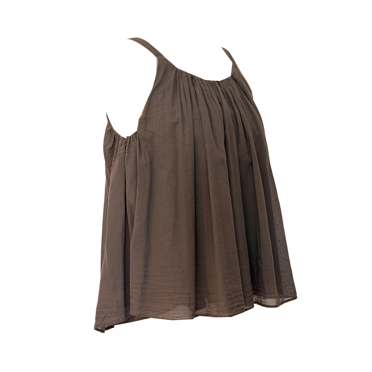 Sleeveless Top with Pleats