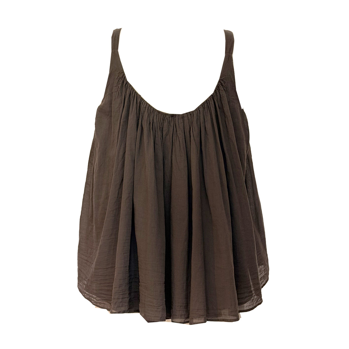 Sleeveless Top with Pleats